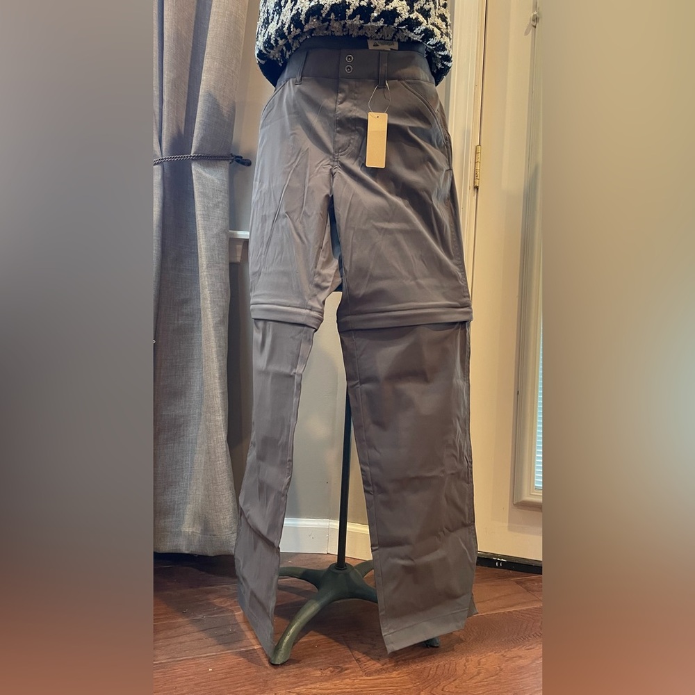 NWT Ultimate Terrain Gray Convertible Pants UPF protection and water resistant